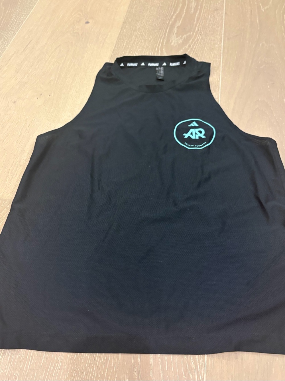 adidas Black Tank Top with Teal AR Logo